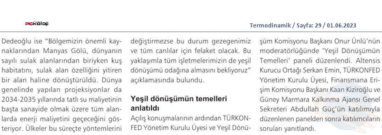 KOBİ'ler Icin Yesil Dönüşüm Yol Arkadasim Etkinligi 31 Mayis 2023 Bandirma - 15