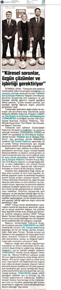 Kobilerde Dayaniklilik Yeni Riskler Yeni Oncelikler Raporu Medya Yansimalari 17 Agustos 2019 - 8