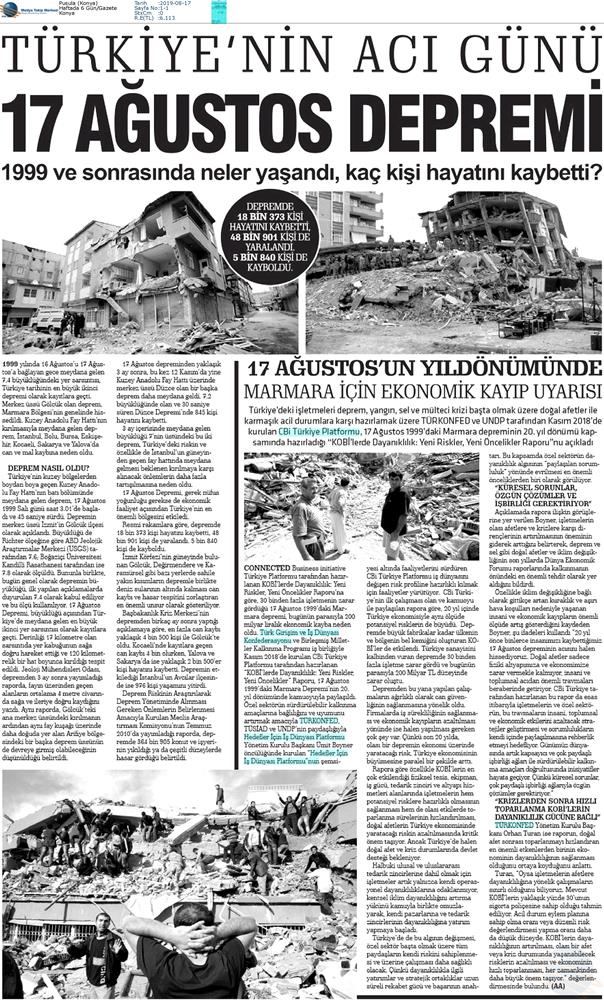 Kobilerde Dayaniklilik Yeni Riskler Yeni Oncelikler Raporu Medya Yansimalari 17 Agustos 2019 - 9