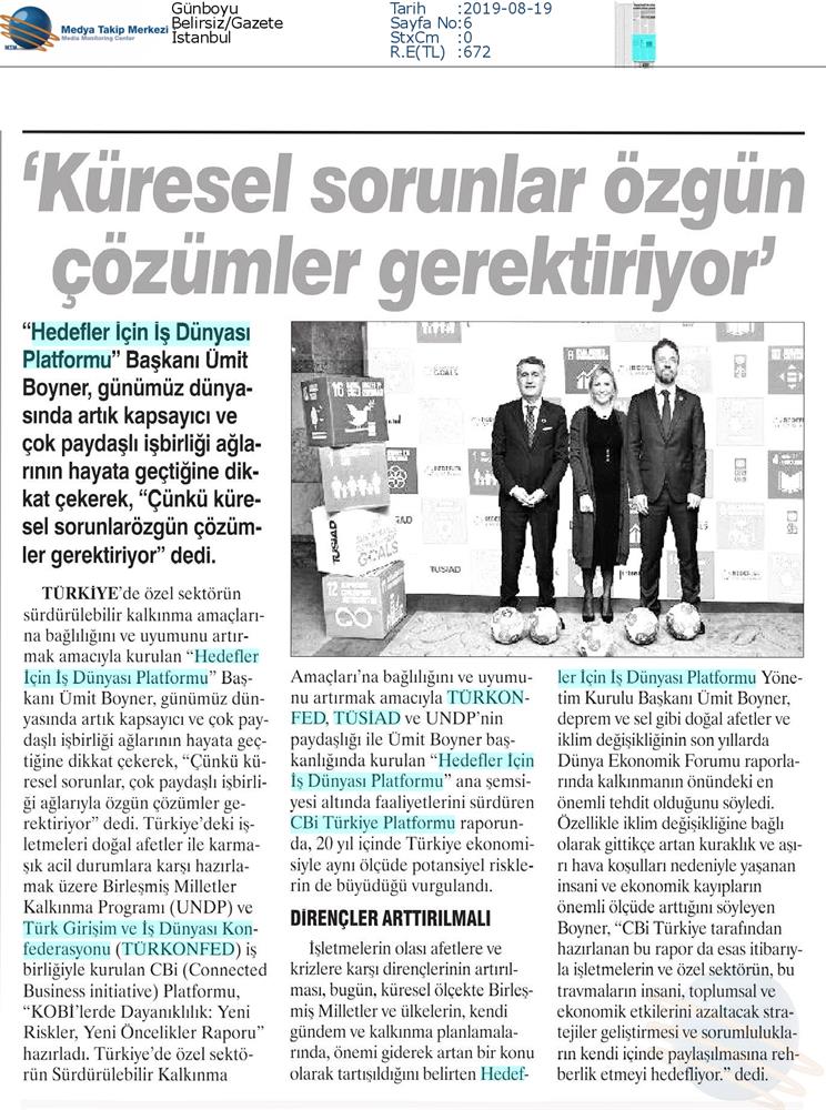 Kobilerde Dayaniklilik Yeni Riskler Yeni Oncelikler Raporu Medya Yansimalari 17 Agustos 2019 - 14
