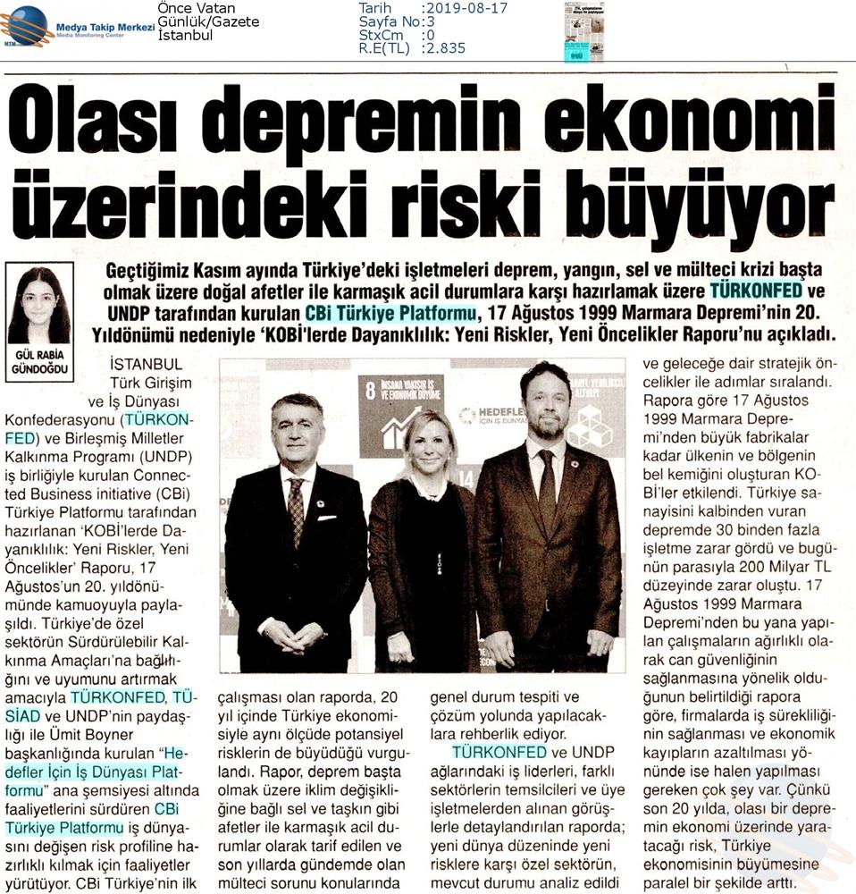 Kobilerde Dayaniklilik Yeni Riskler Yeni Oncelikler Raporu Medya Yansimalari 17 Agustos 2019 - 24