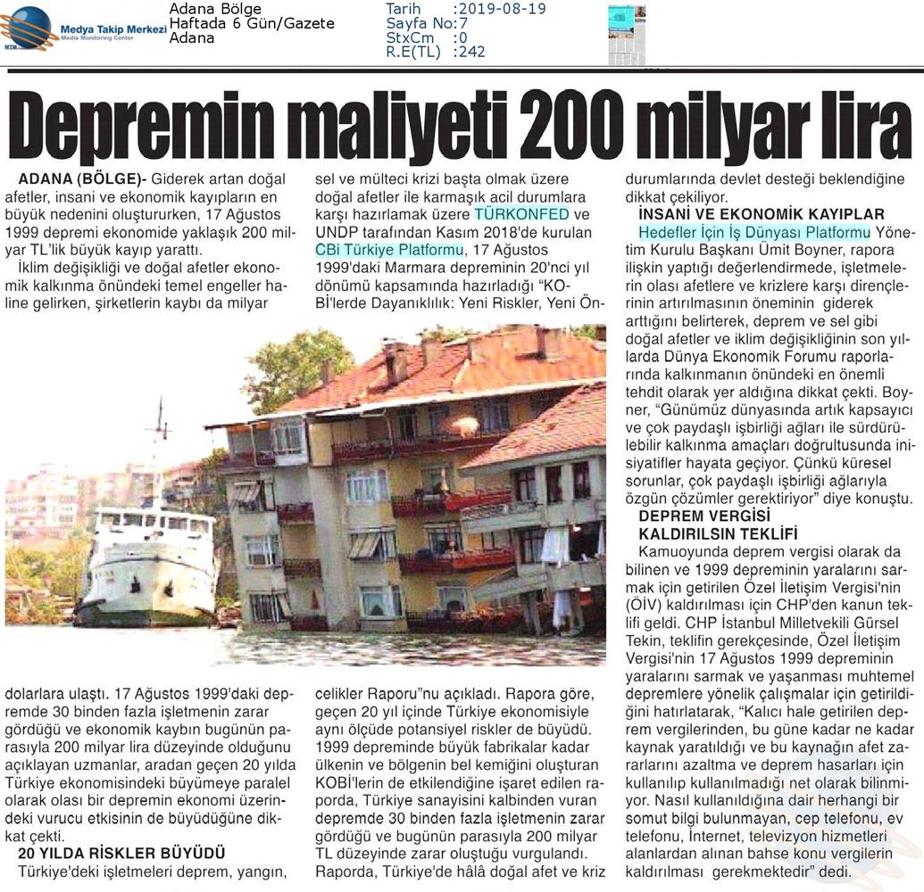 Kobilerde Dayaniklilik Yeni Riskler Yeni Oncelikler Raporu Medya Yansimalari 17 Agustos 2019 - 30