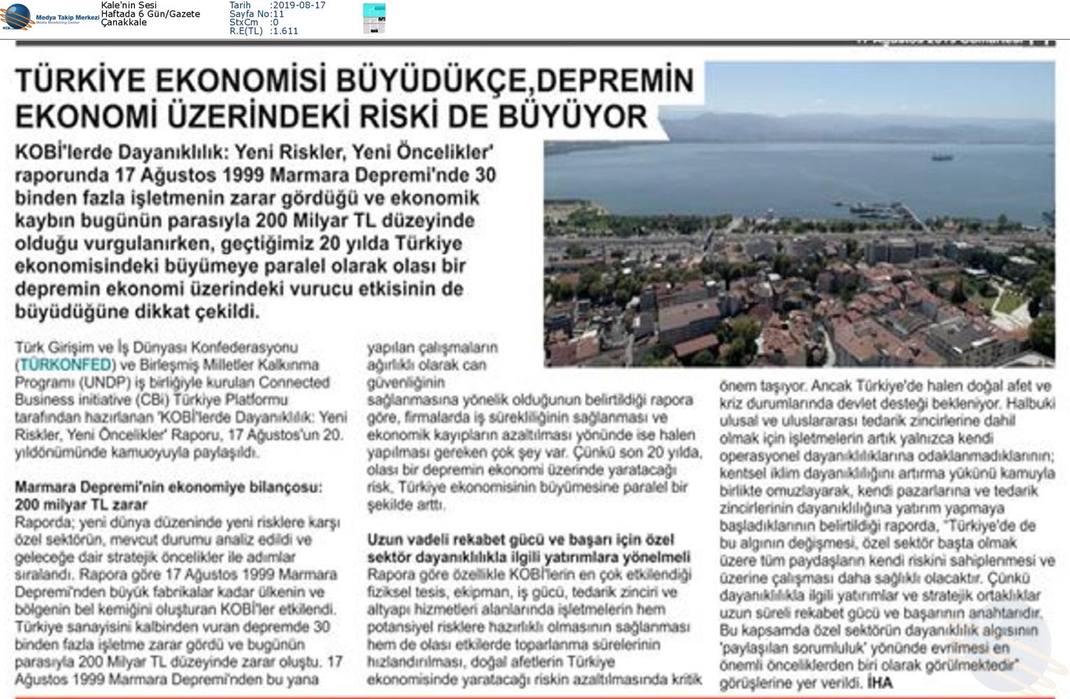 Kobilerde Dayaniklilik Yeni Riskler Yeni Oncelikler Raporu Medya Yansimalari 17 Agustos 2019 - 34