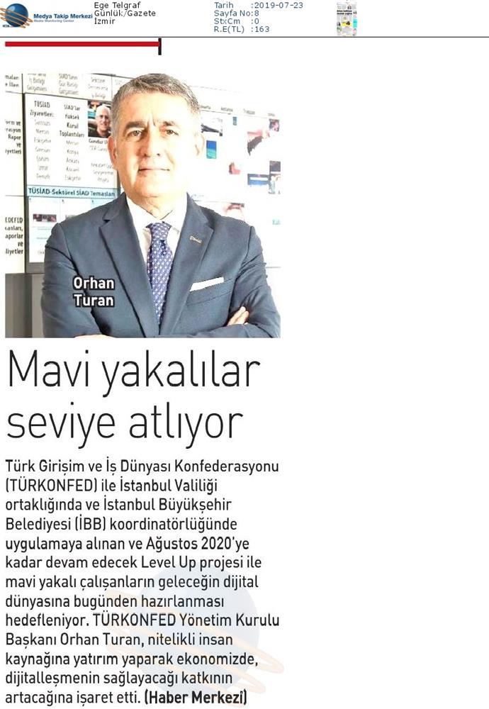 Level Up Projesi Medya Yansimalari 22 Temmuz 2019 - 18