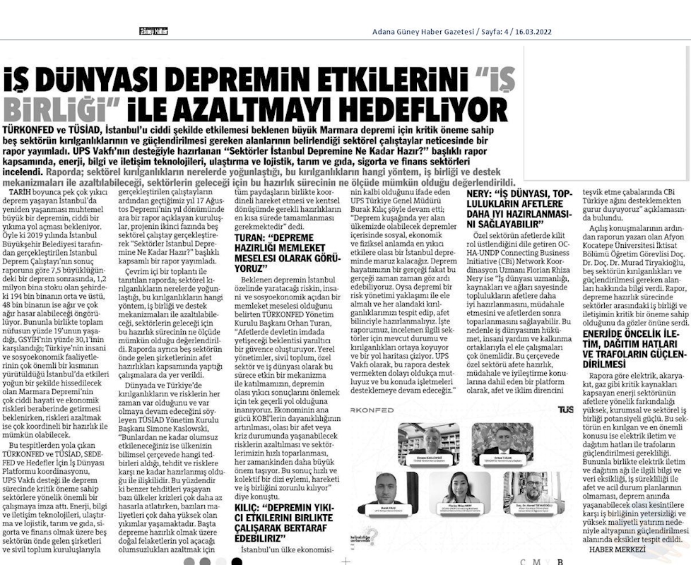 Sektorler Istanbul Depremine Ne Kadar Hazir Raporu 15 Mart 2022 - 12