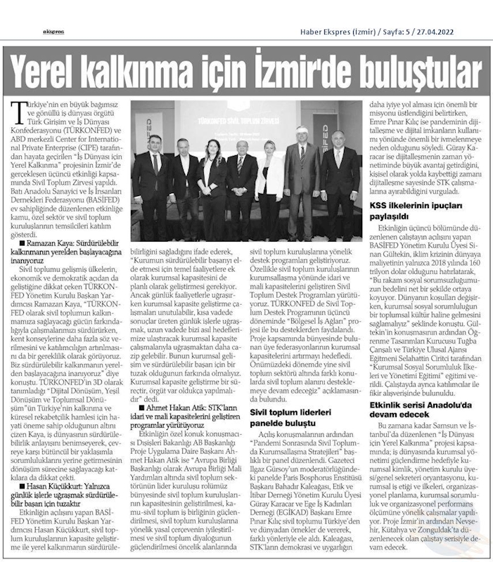 Sivil Toplum Zirvesi 26 Nisan 2022 Izmir - 3