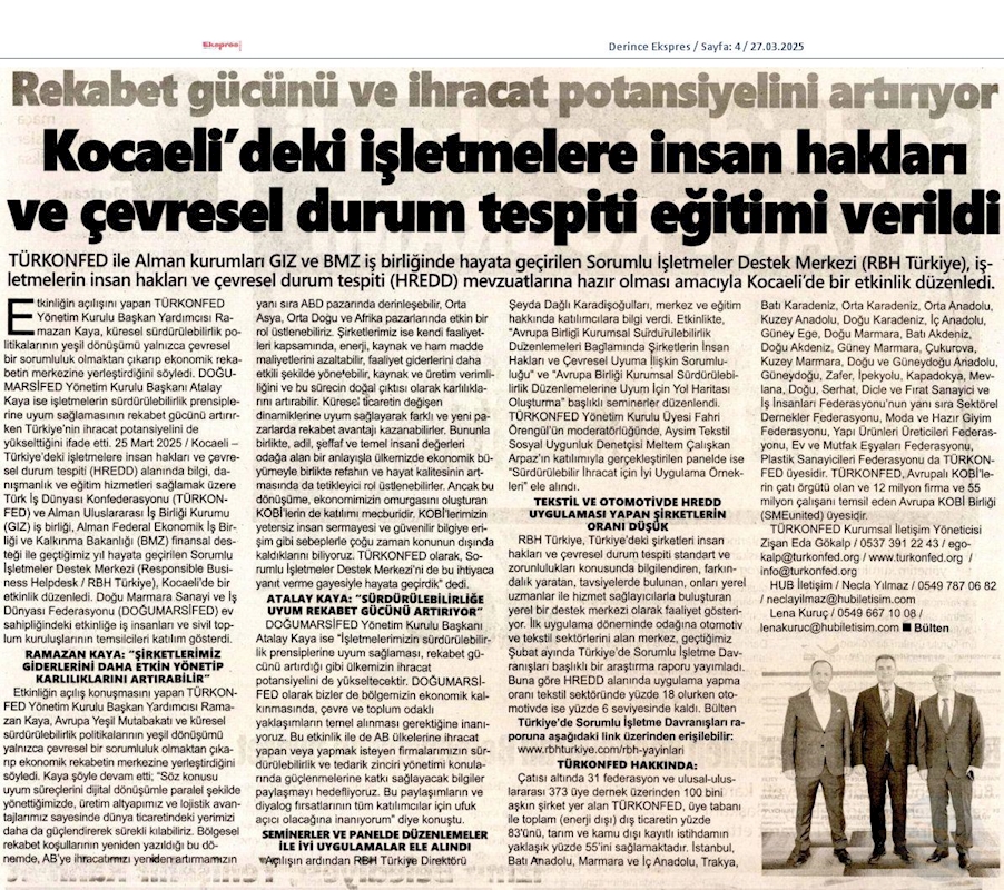 Sorumlu Isletmeler Destek Merkezi 25 Mart 2025 Kocaeli - 1