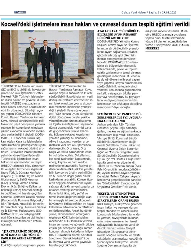 Sorumlu Isletmeler Destek Merkezi 25 Mart 2025 Kocaeli - 3