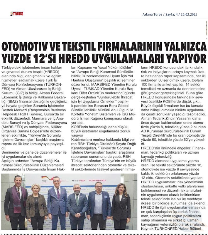 Sorumlu Isletmeler Destek Merkezi 26 Subat 2025 Bursa - 5