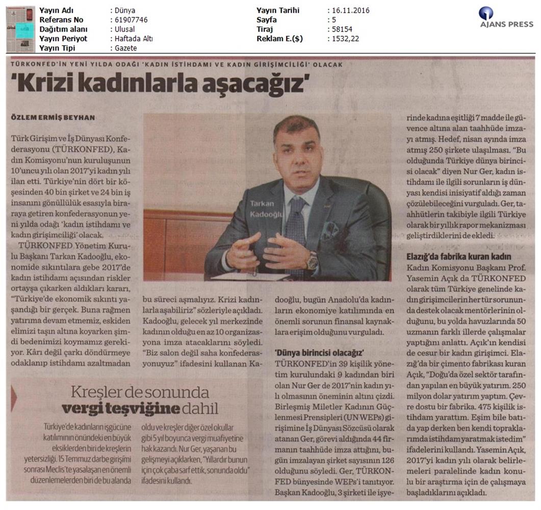 Surdurulebilir Ekonomide Kadinin Rolu Zirvesi 14112016 - 4