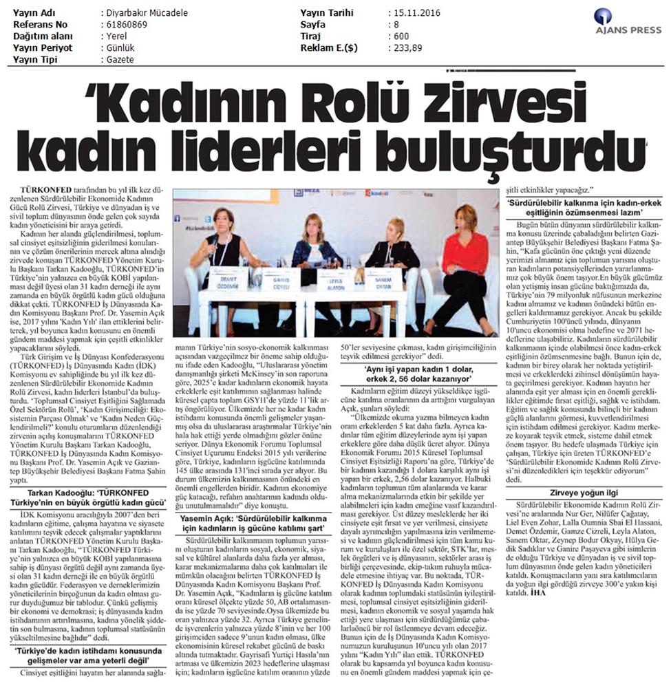 Surdurulebilir Ekonomide Kadinin Rolu Zirvesi 14112016 - 5