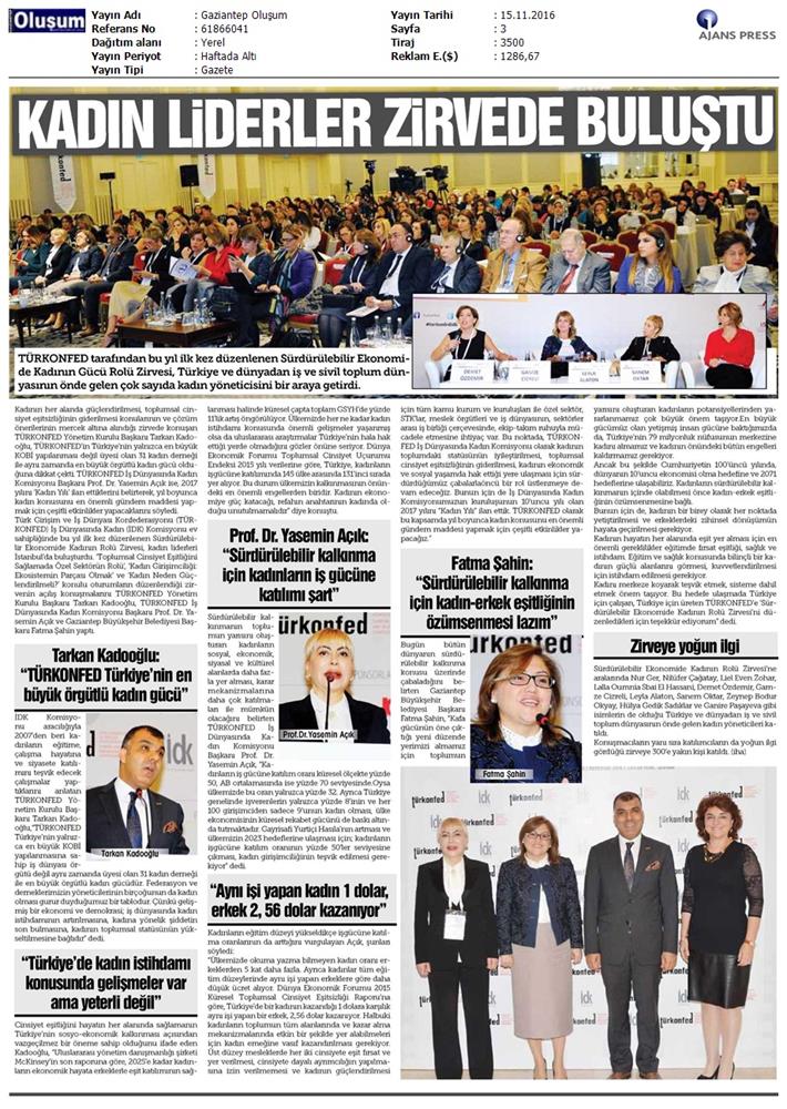Surdurulebilir Ekonomide Kadinin Rolu Zirvesi 14112016 - 24
