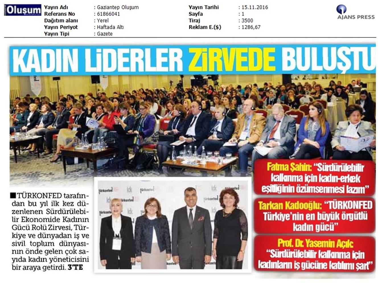 Surdurulebilir Ekonomide Kadinin Rolu Zirvesi 14112016 - 28