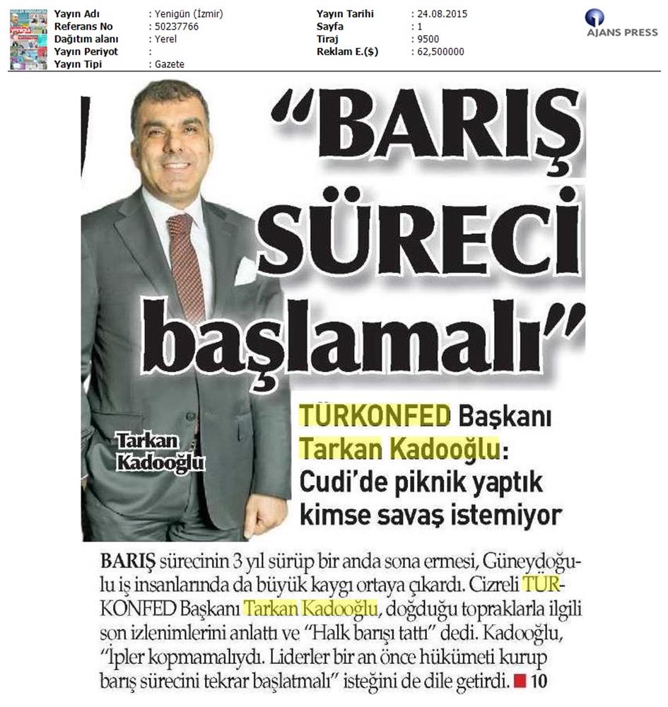 Tarkan Kadooğlu Bugun Gazetesi Roportaji - 5