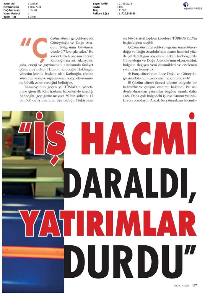 Tarkan Kadooğlu Capital Dergisi Roportaji - 5