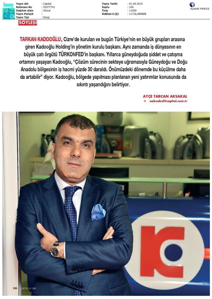 Tarkan Kadooğlu Capital Dergisi Roportaji - 6