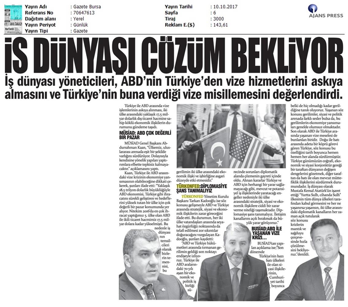 Türkiye Abd Vize Sorunu Basin Aciklamasi Medya Yansimalari 10 Ekim 2017 - 18