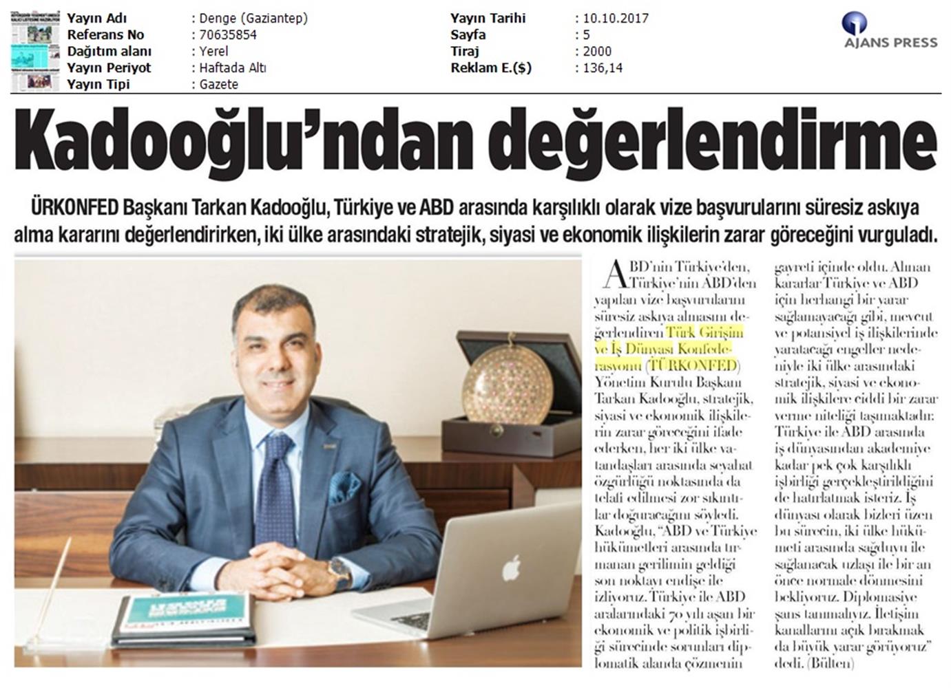 Türkiye Abd Vize Sorunu Basin Aciklamasi Medya Yansimalari 10 Ekim 2017 - 27