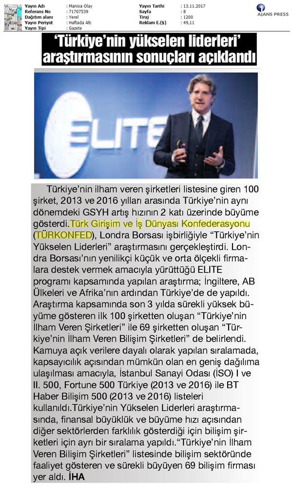 Türkiyenin Yukselen Liderleri Raporu Medya Yansimalari 12 Kasim 2017 Istanbul - 9