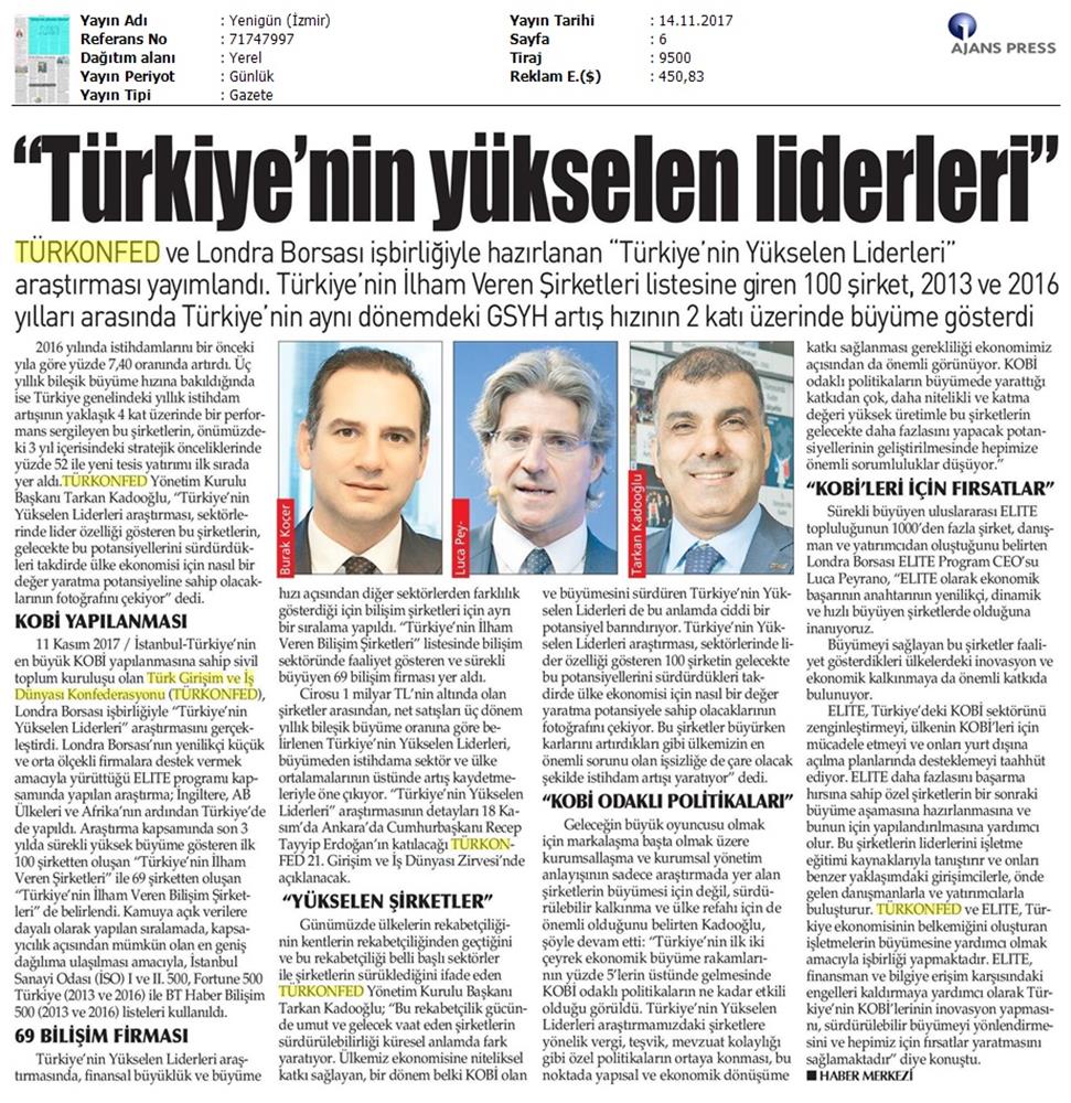Türkiyenin Yukselen Liderleri Raporu Medya Yansimalari 12 Kasim 2017 Istanbul - 32