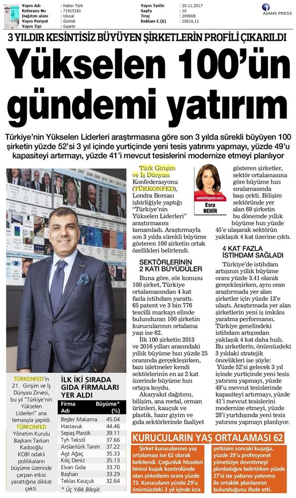 Türkiyenin Yukselen Liderleri Raporu Medya Yansimalari 12 Kasim 2017 Istanbul - 36