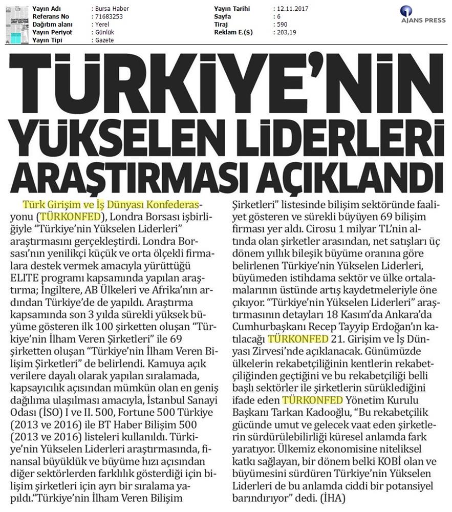 Türkiyenin Yukselen Liderleri Raporu Medya Yansimalari 12 Kasim 2017 Istanbul - 40