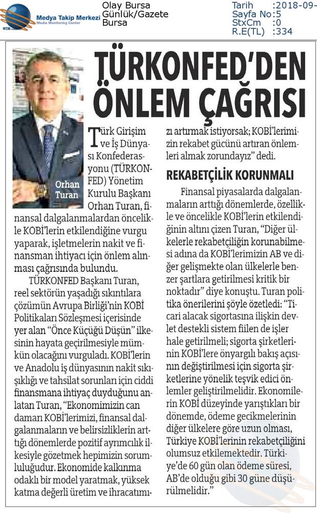 TÜRKONFED Once Kucugu Dusun Medya Yansimalari 17 Eylul 2018 - 20
