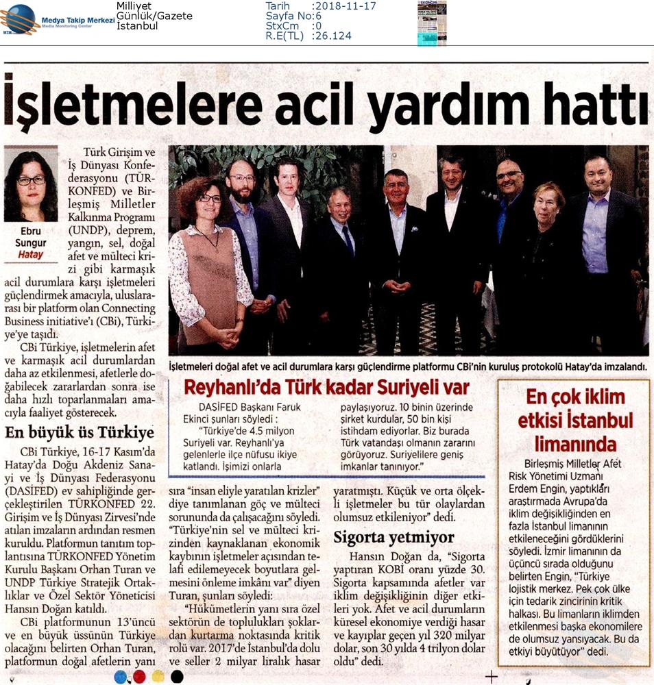 TÜRKONFED Undp Connecting Business Initiative CBI Platformu İşbirliği 16 Kasim 2018 - 1