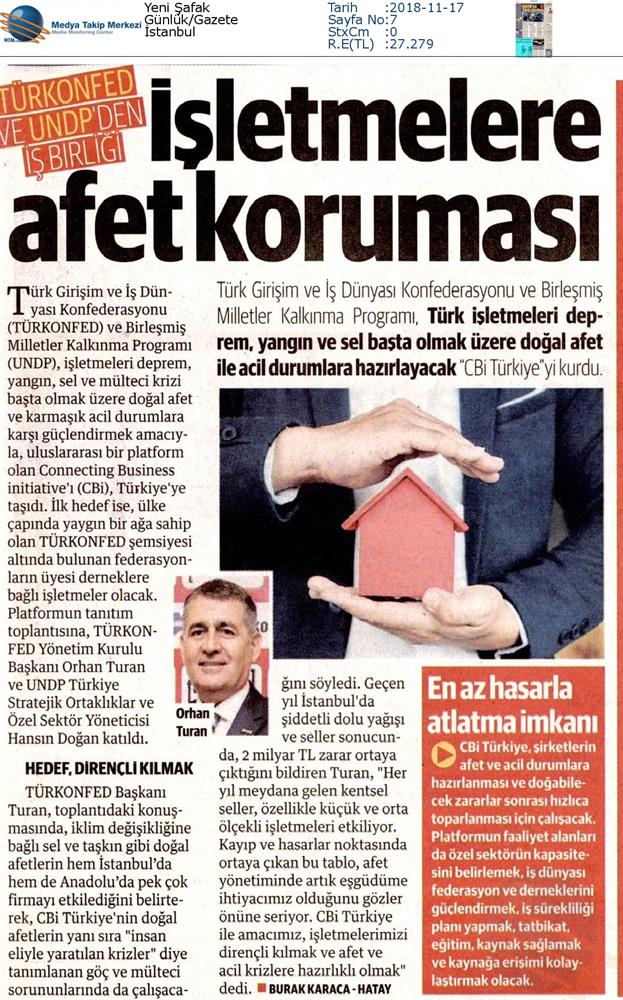 TÜRKONFED Undp Connecting Business Initiative CBI Platformu İşbirliği 16 Kasim 2018 - 6