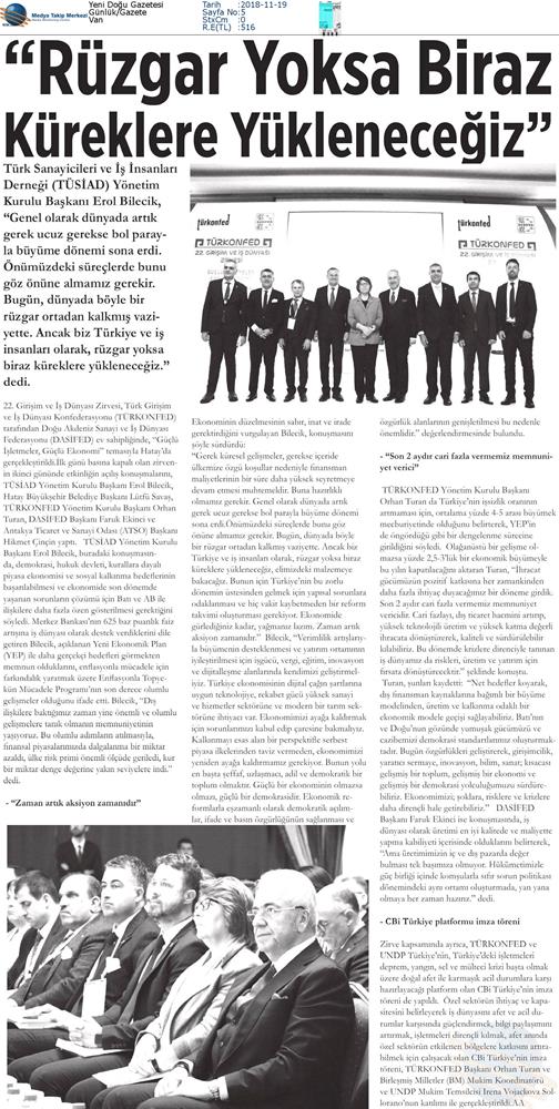 TÜRKONFED Undp Connecting Business Initiative CBI Platformu İşbirliği 16 Kasim 2018 - 12