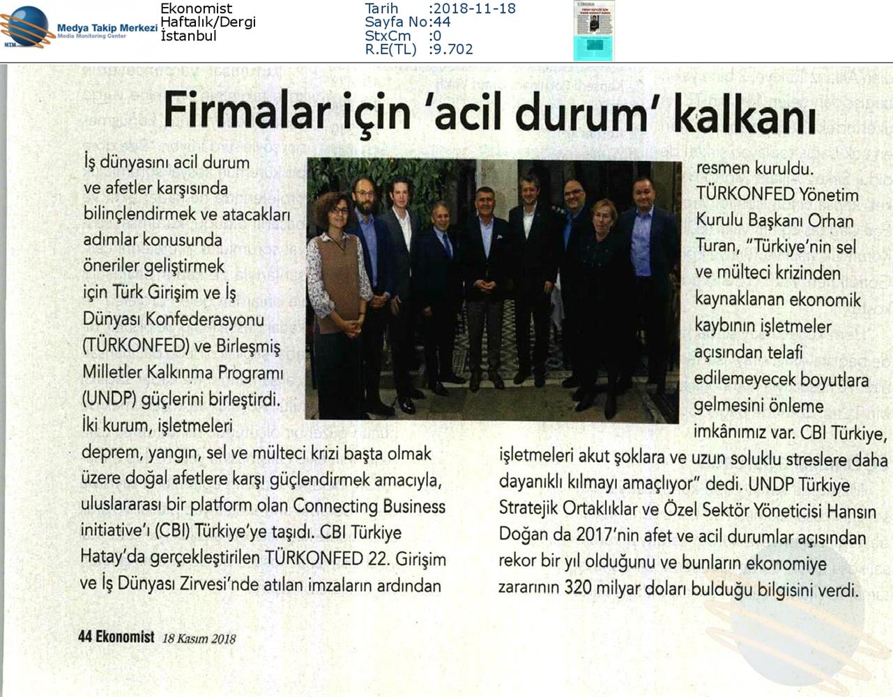 TÜRKONFED Undp Connecting Business Initiative CBI Platformu İşbirliği 16 Kasim 2018 - 13