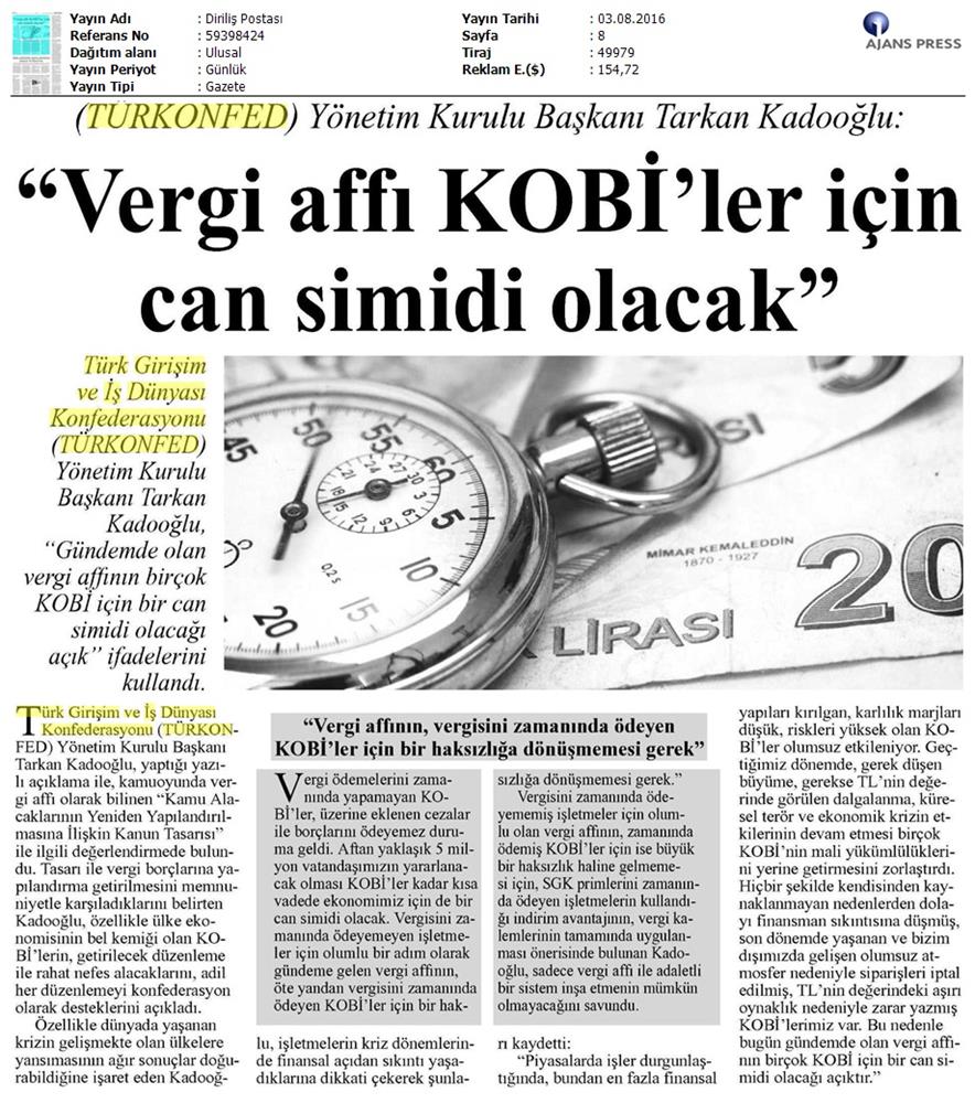 TÜRKONFED Vergi Affi Meselesi 3 Agustos 2016 - 8