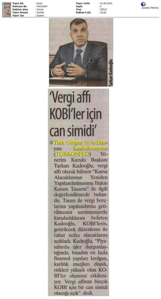 TÜRKONFED Vergi Affi Meselesi 3 Agustos 2016 - 10