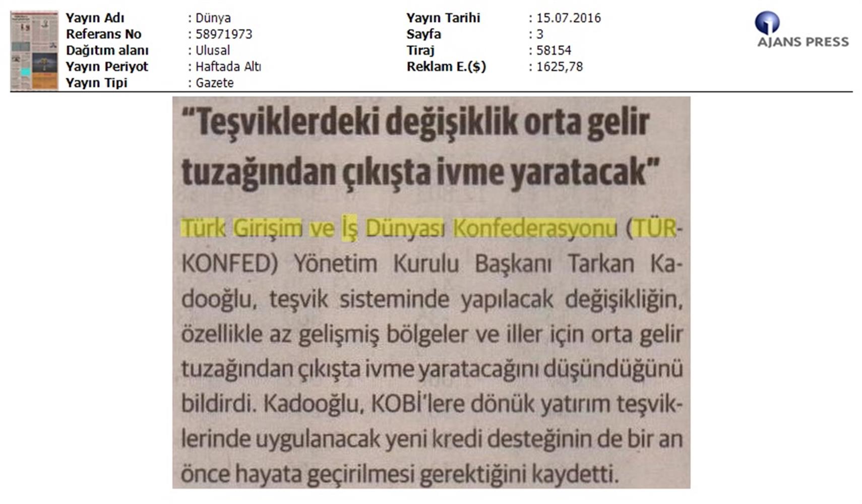 TÜRKONFED Tesvik Sistemi Degisikligi Aciklamasi - 15