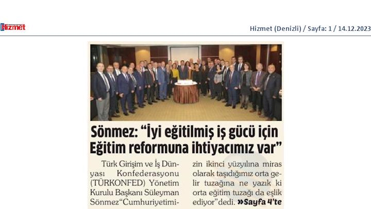 TÜRKONFED 100 Yil Başkanlar Zirvesi 10 Aralik 2023 Ankara - 6