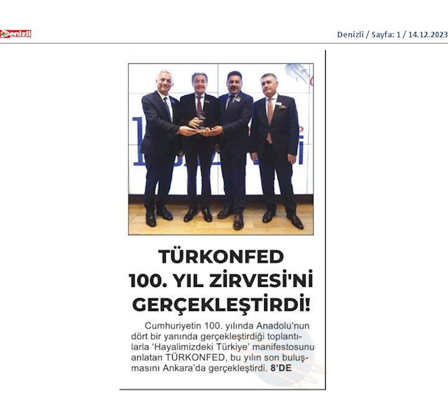 TÜRKONFED 100 Yil Başkanlar Zirvesi 10 Aralik 2023 Ankara - 9