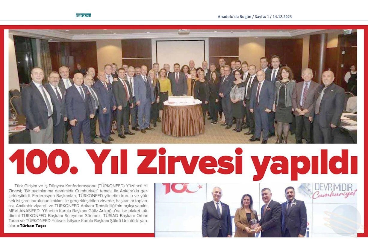 TÜRKONFED 100 Yil Başkanlar Zirvesi 10 Aralik 2023 Ankara - 11