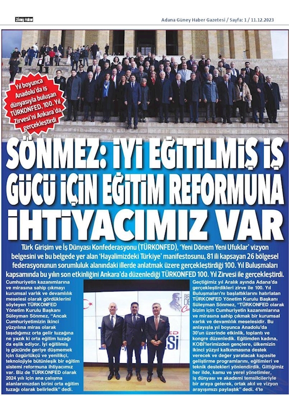 TÜRKONFED 100 Yil Başkanlar Zirvesi 10 Aralik 2023 Ankara - 18