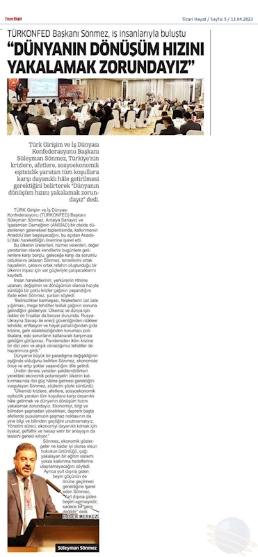 TÜRKONFED 100 Yil Buluşmalari 12 Nisan 2023 Antalya - 5