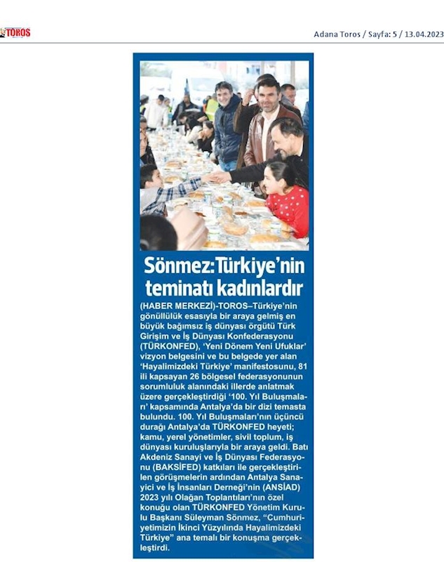 TÜRKONFED 100 Yil Buluşmalari 12 Nisan 2023 Antalya - 9