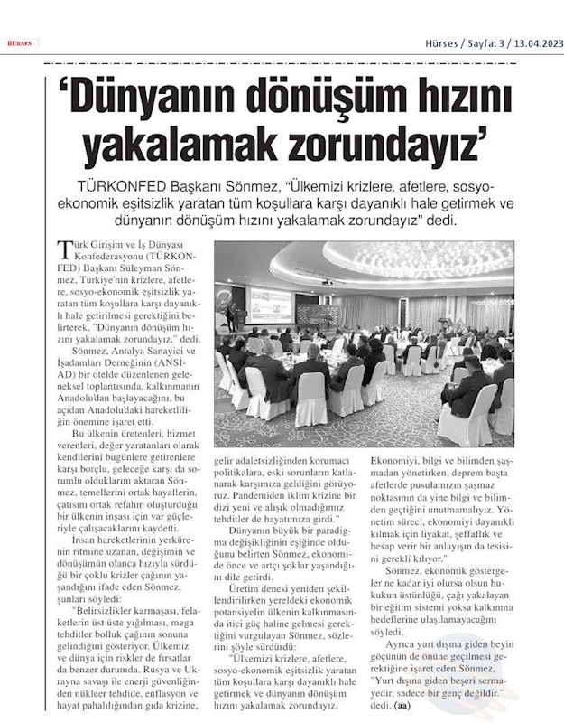 TÜRKONFED 100 Yil Buluşmalari 12 Nisan 2023 Antalya - 18