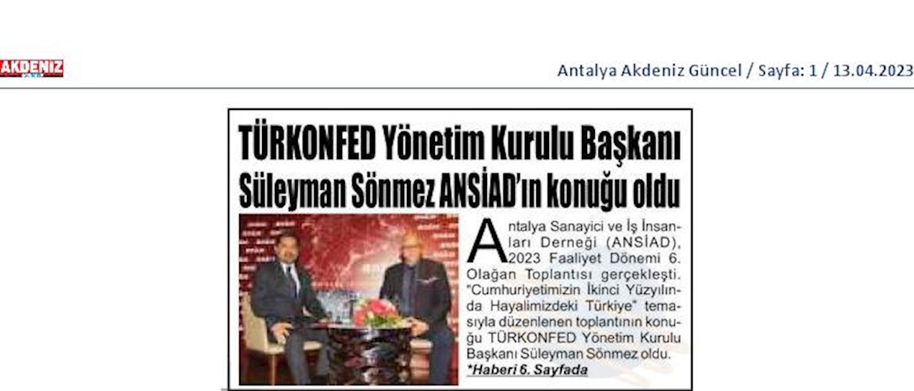 TÜRKONFED 100 Yil Buluşmalari 12 Nisan 2023 Antalya - 24