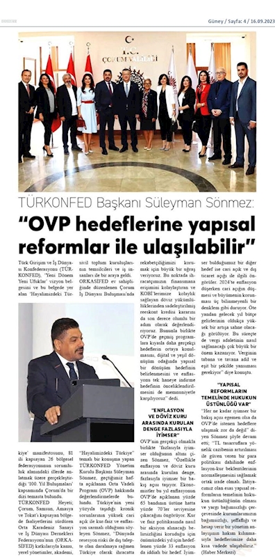 TÜRKONFED 100 Yil Buluşmalari 13 Eylul 2023 Corum - 1