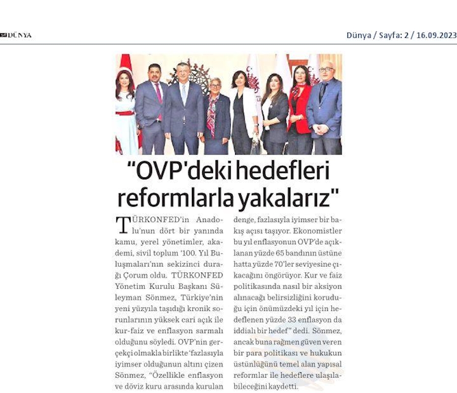 TÜRKONFED 100 Yil Buluşmalari 13 Eylul 2023 Corum - 14