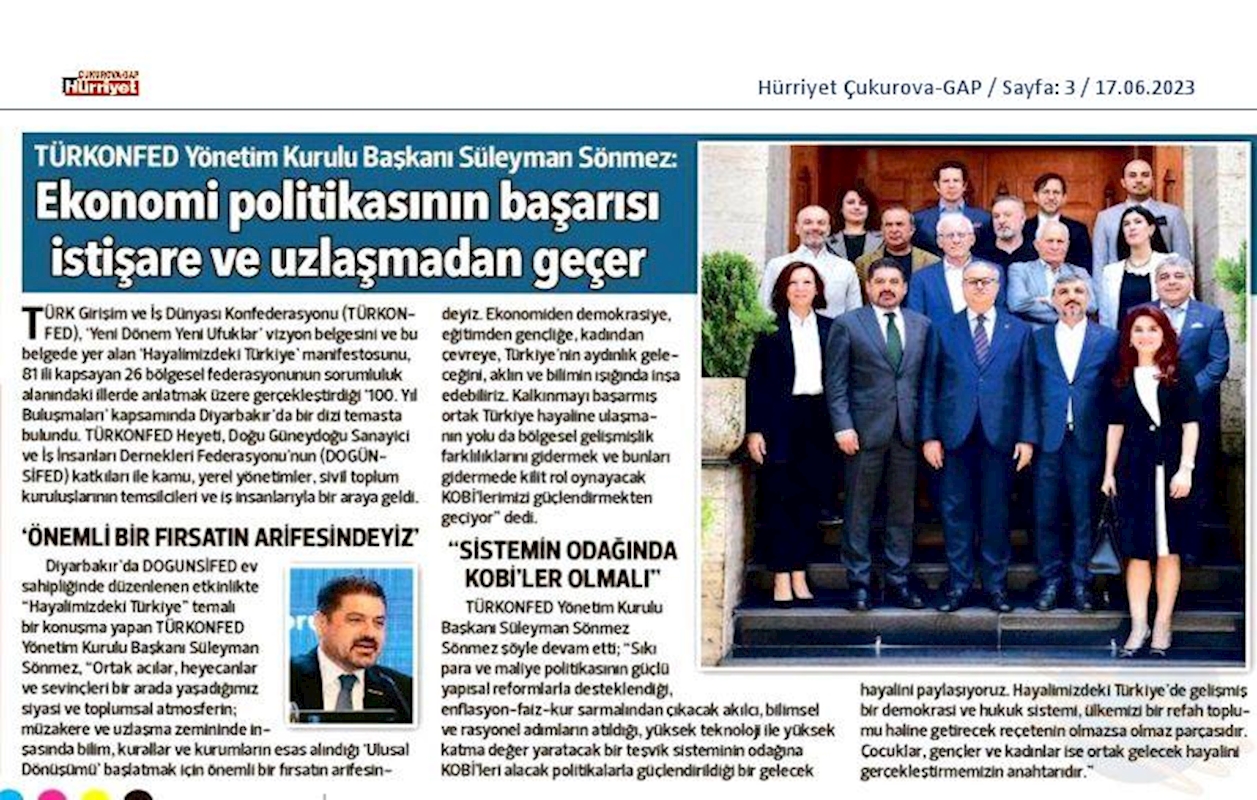 TÜRKONFED 100 Yil Buluşmalari 14 Haziran 2023 Diyarbakir - 9