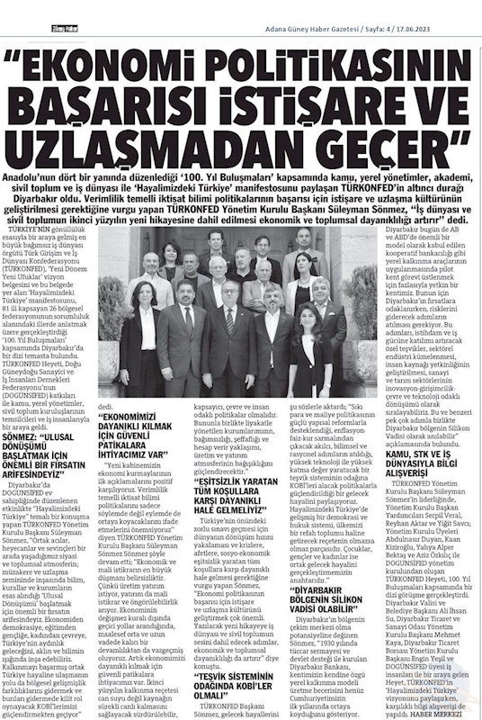 TÜRKONFED 100 Yil Buluşmalari 14 Haziran 2023 Diyarbakir - 11