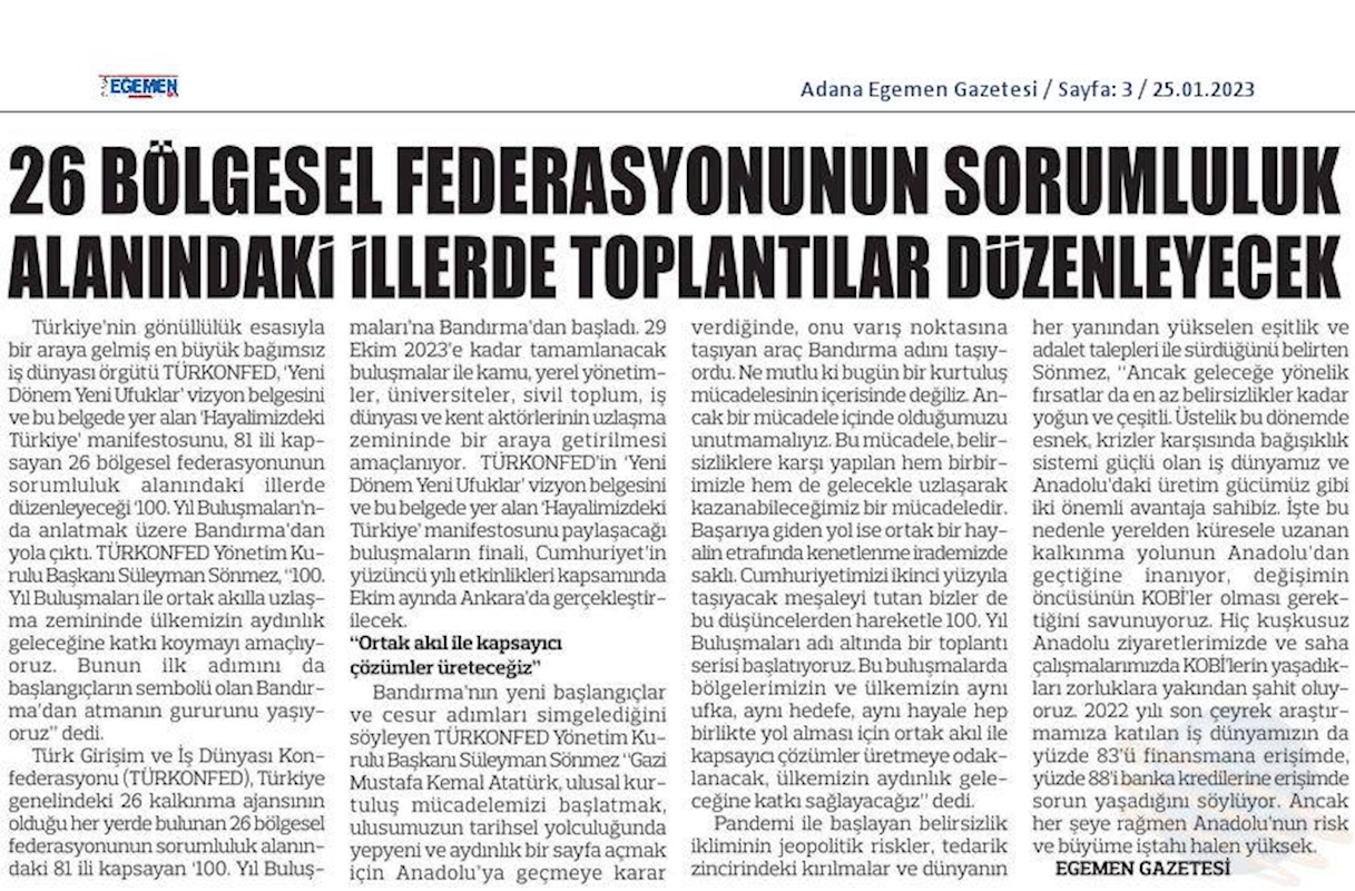 TÜRKONFED 100 Yil Buluşmalari 24 Ocak 2023 Balikesir - 4