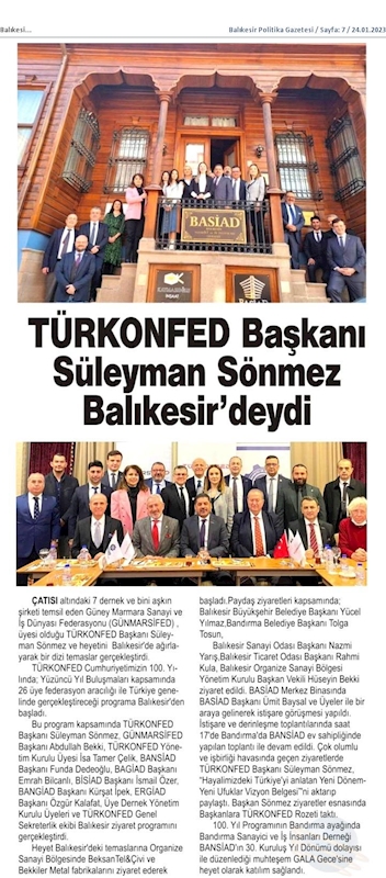 TÜRKONFED 100 Yil Buluşmalari 24 Ocak 2023 Balikesir - 7
