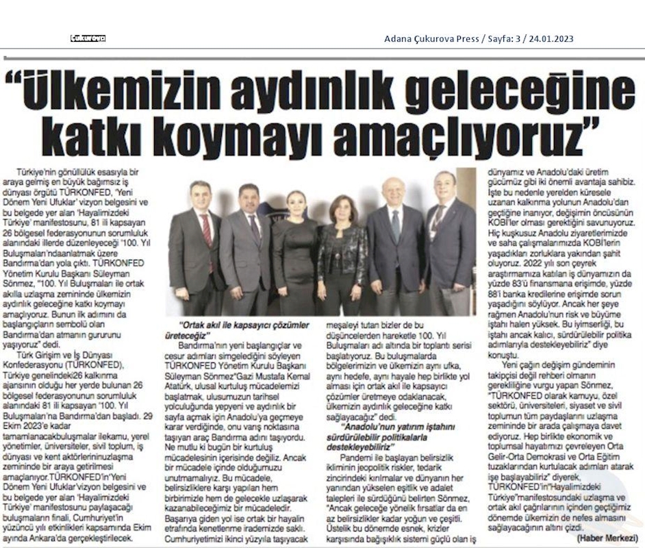TÜRKONFED 100 Yil Buluşmalari 24 Ocak 2023 Balikesir - 13
