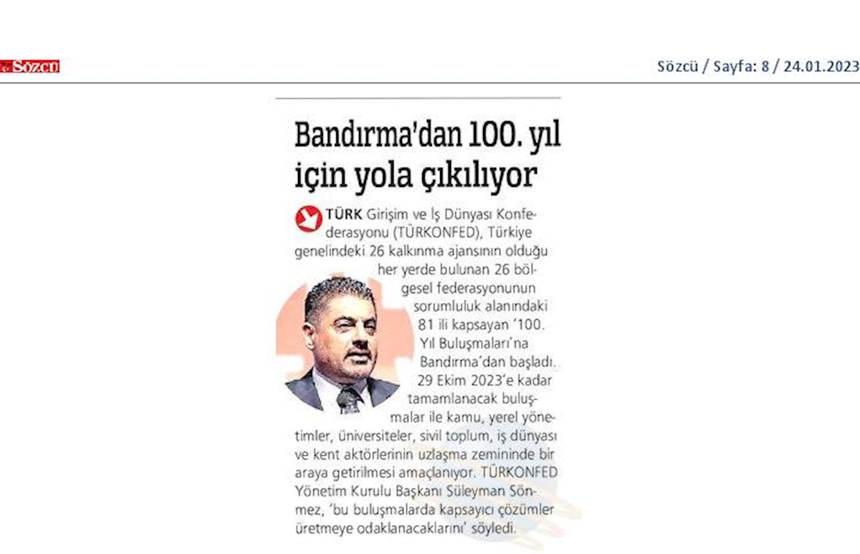 TÜRKONFED 100 Yil Buluşmalari 24 Ocak 2023 Balikesir - 15